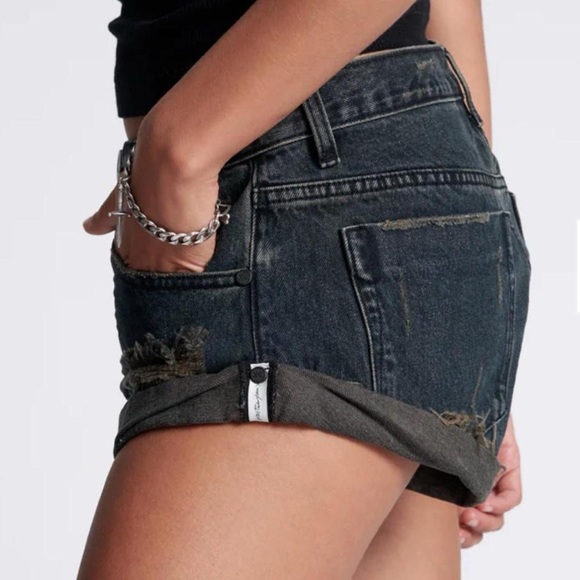 OneTeaspoon Bandits Low Waist Denim Shorts - Fox Black - Picture 3 of 8